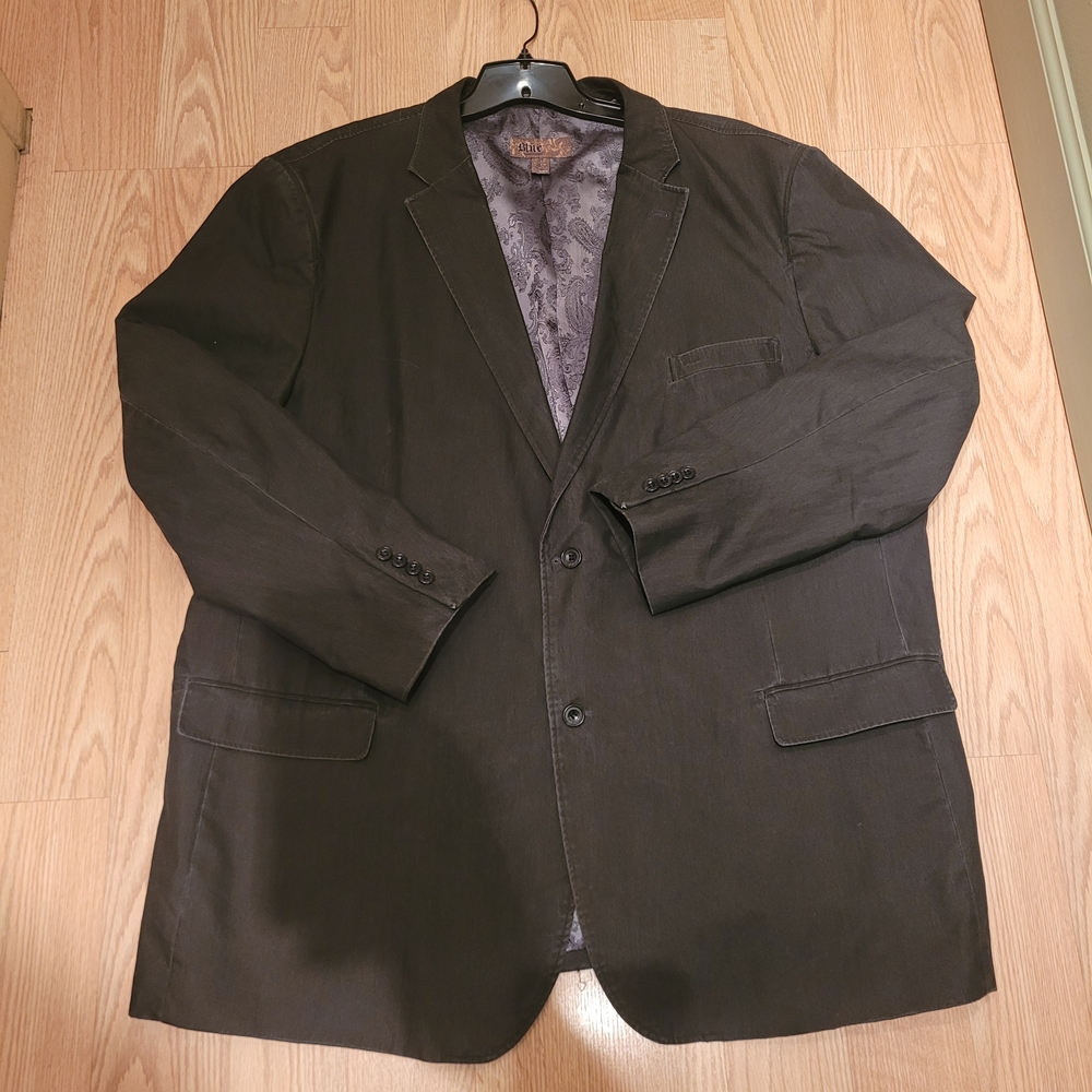 Liquid Blue Black Sport Coat Classic Wool Blend
